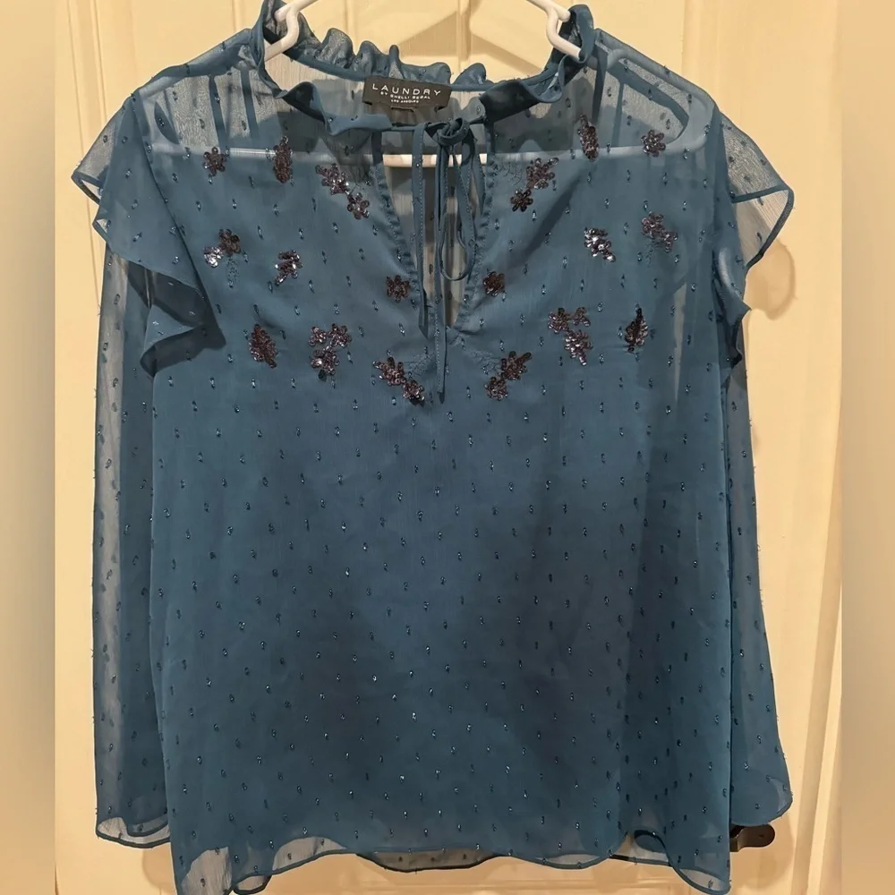 Laundry by Shelli Segal nwt sheer top - Picture 2 of 3